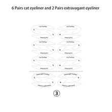 טען תמונה לצפייה בגלריה, איפור עיניים אייליינר מהיר צלליות סטנסיל מדבקות 1 PC / 4 יחידות עצלנים שימושיים תבניות צלליות כרטיס לצייר תבנית עיניים כלי יופי