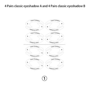 איפור עיניים אייליינר מהיר צלליות סטנסיל מדבקות 1 PC / 4 יחידות עצלנים שימושיים תבניות צלליות כרטיס לצייר תבנית עיניים כלי יופי