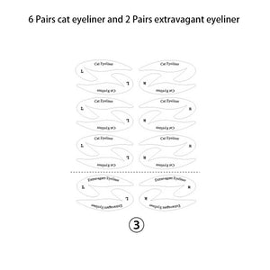 איפור עיניים אייליינר מהיר צלליות סטנסיל מדבקות 1 PC / 4 יחידות עצלנים שימושיים תבניות צלליות כרטיס לצייר תבנית עיניים כלי יופי